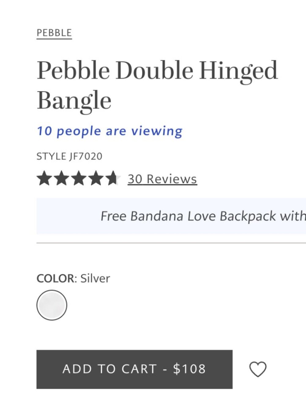 Brighton Pebble Double Hinged Bangle NWT - Picture 8 of 8